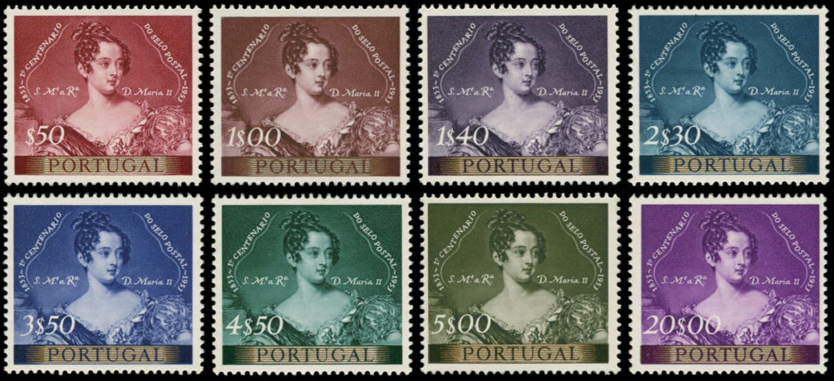 ** PORTUGAL - Poste - 797/804, 8 Valeurs: Maria II - Autres & Non Classés