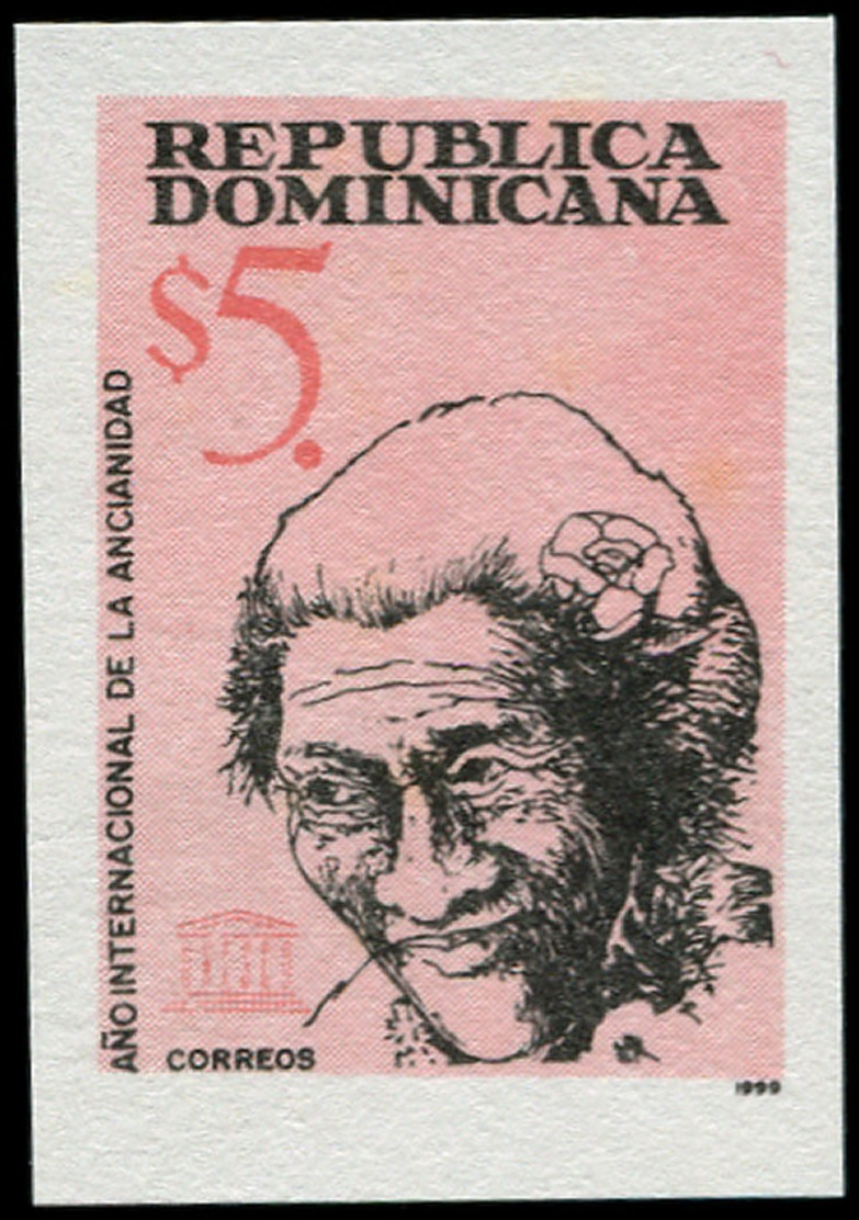 ** DOMINICAINE - Poste - Michel 1974, Non Dentelé, Bdf (tirage 200): Pour La Vieillesse - Dominikanische Rep.