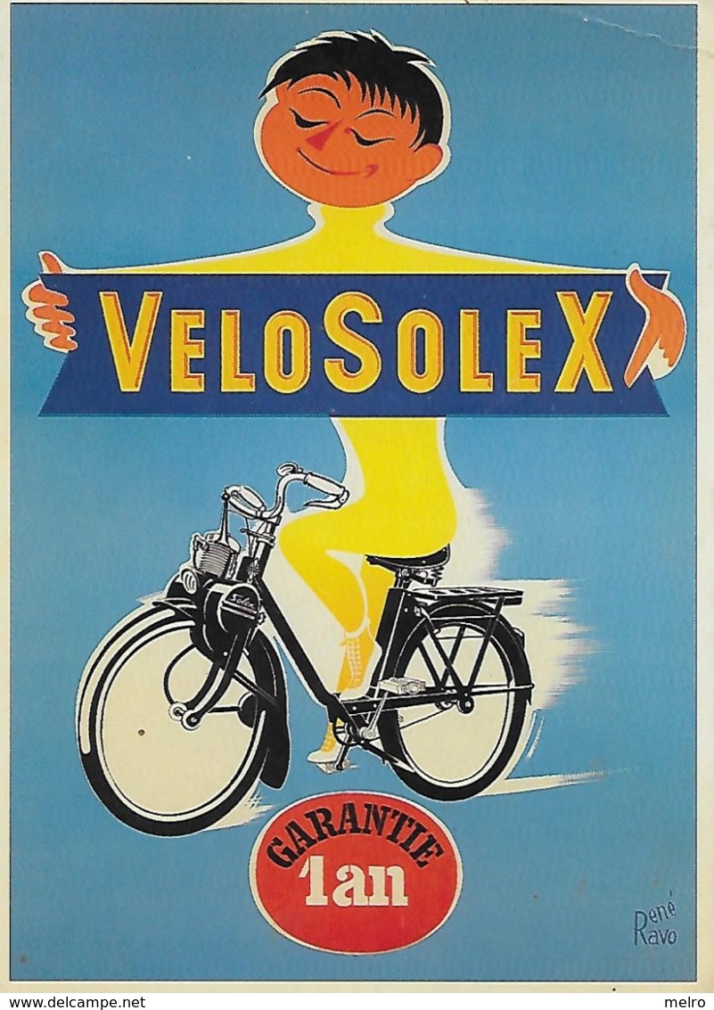 CPM -  Publicité -  VELOSOLEX - Garantie 1 An.  ( René Ravo ). - Publicité