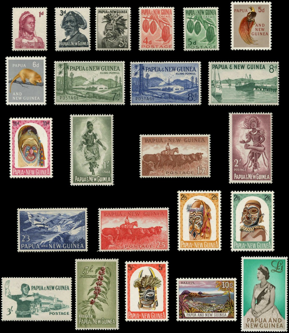 ** PAPOUASIE NLE GUINEE - Poste - 18/40, Complet 23 Valeurs: Série Courante De 1958/64 - Papouasie-Nouvelle-Guinée