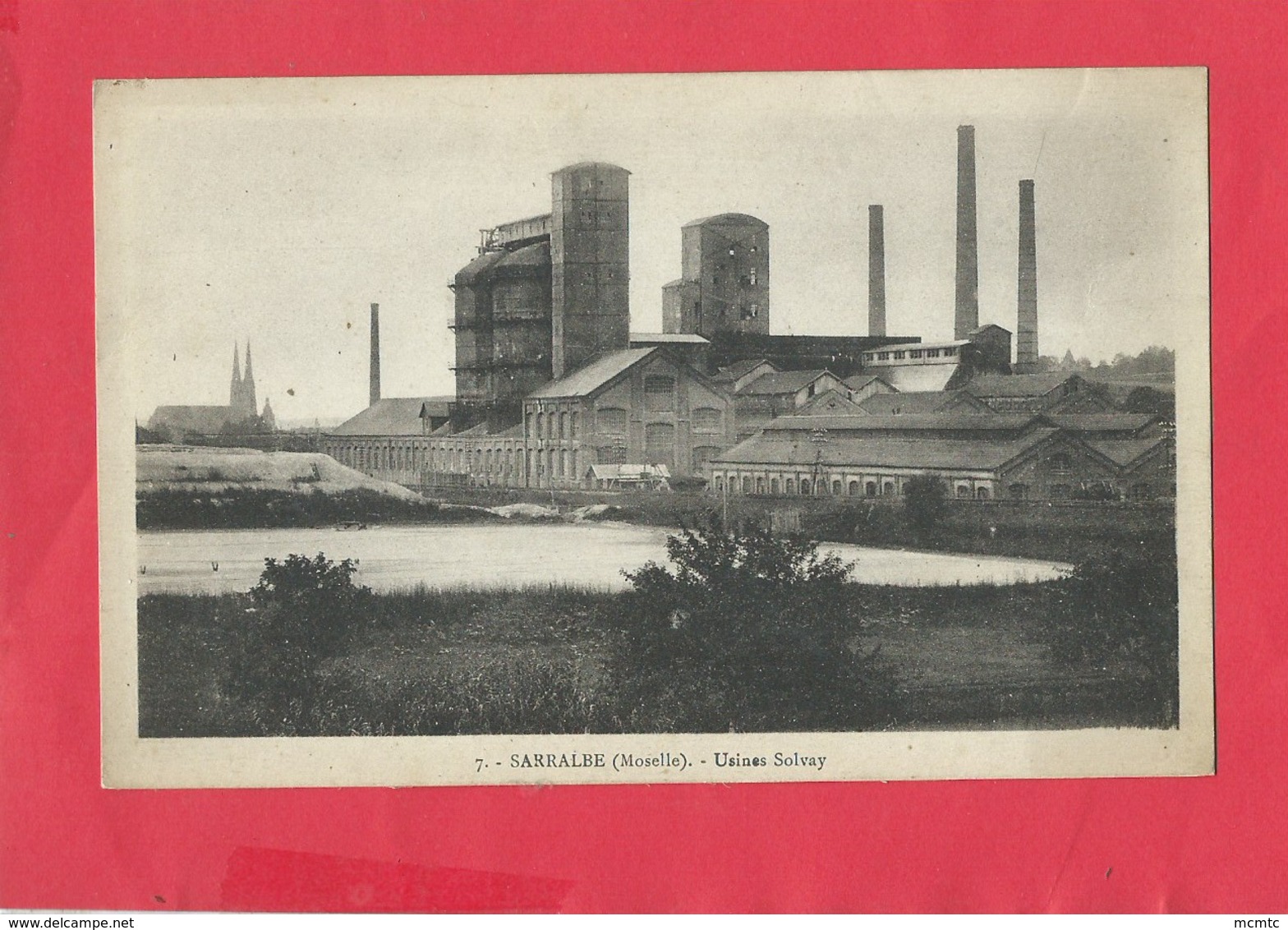 CPA -  Sarrable  - (Moselle ) - Usine Solvay - Sarralbe