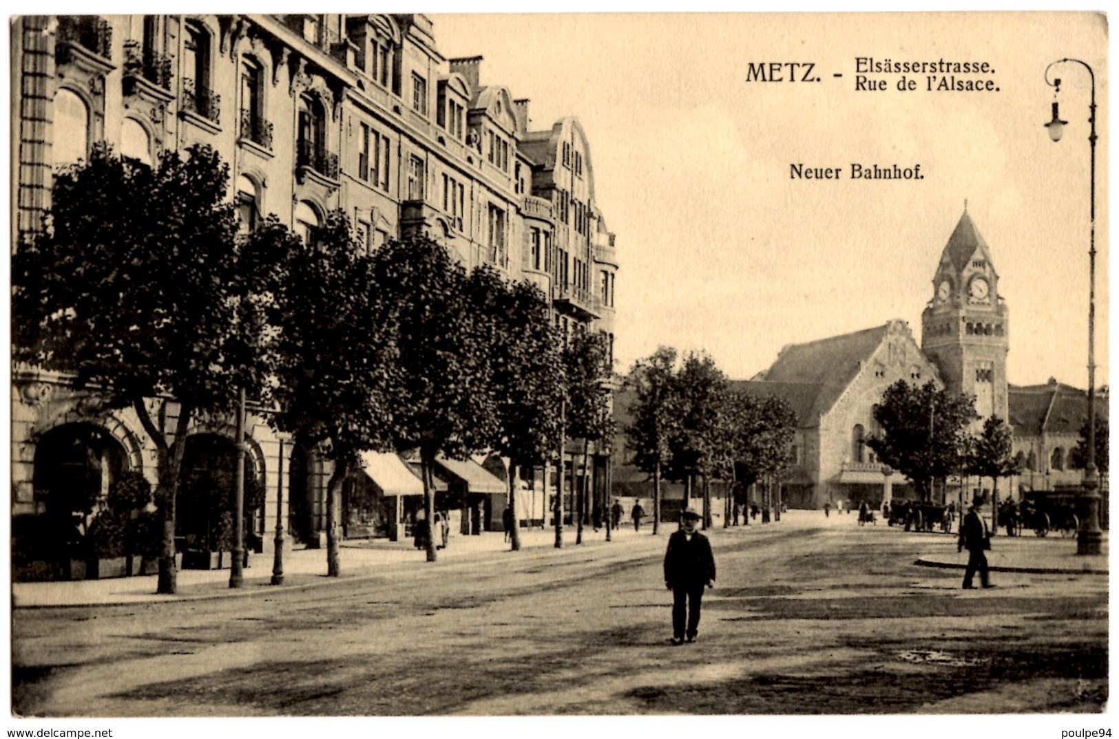 1256- Metz - Rue De L'Alsace - Elsässerstrasse. - Neuer Bahnhof. - Route D'Alsace. - Nouvelle Gare Ferroviaire. - Metz