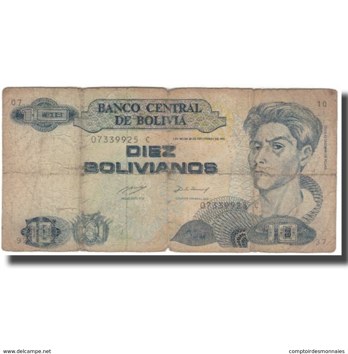 Billet, Bolivie, 10 Bolivianos, KM:210, AB - Bolivia