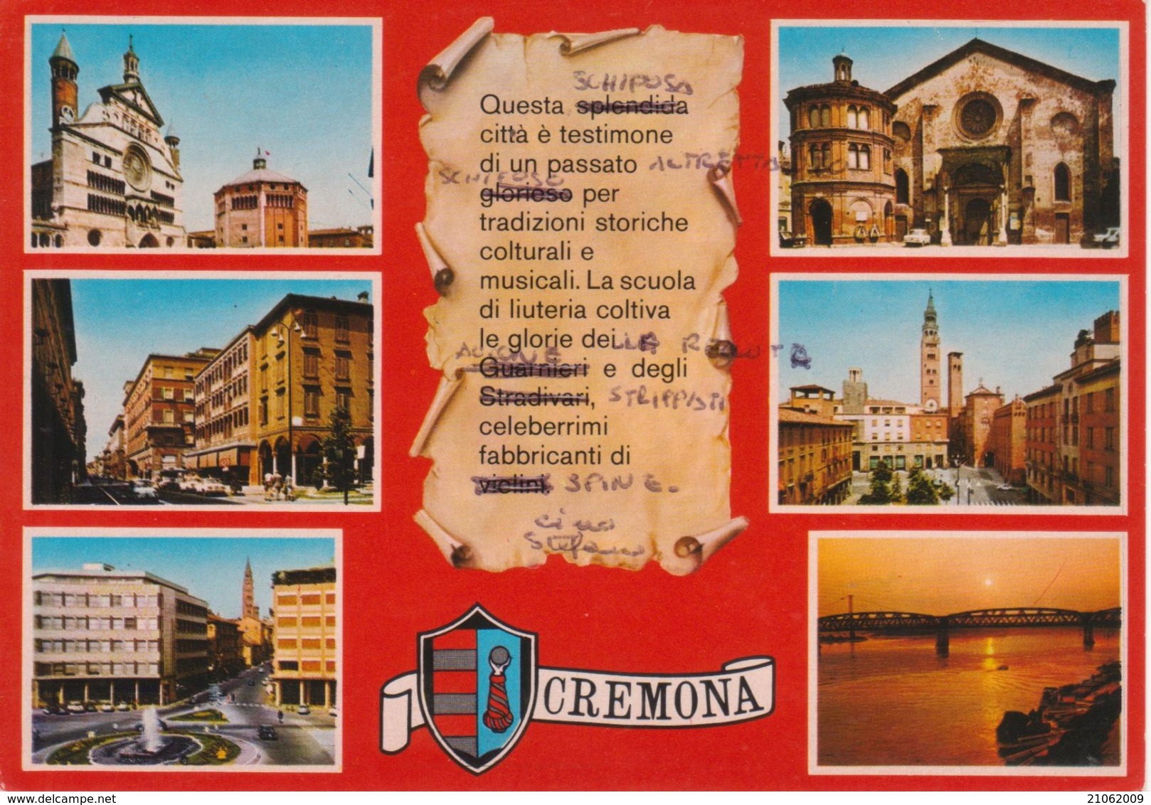 CREMONA - VEDUTINE MULTIVUES - VIAGGIATA 1983 - Cremona