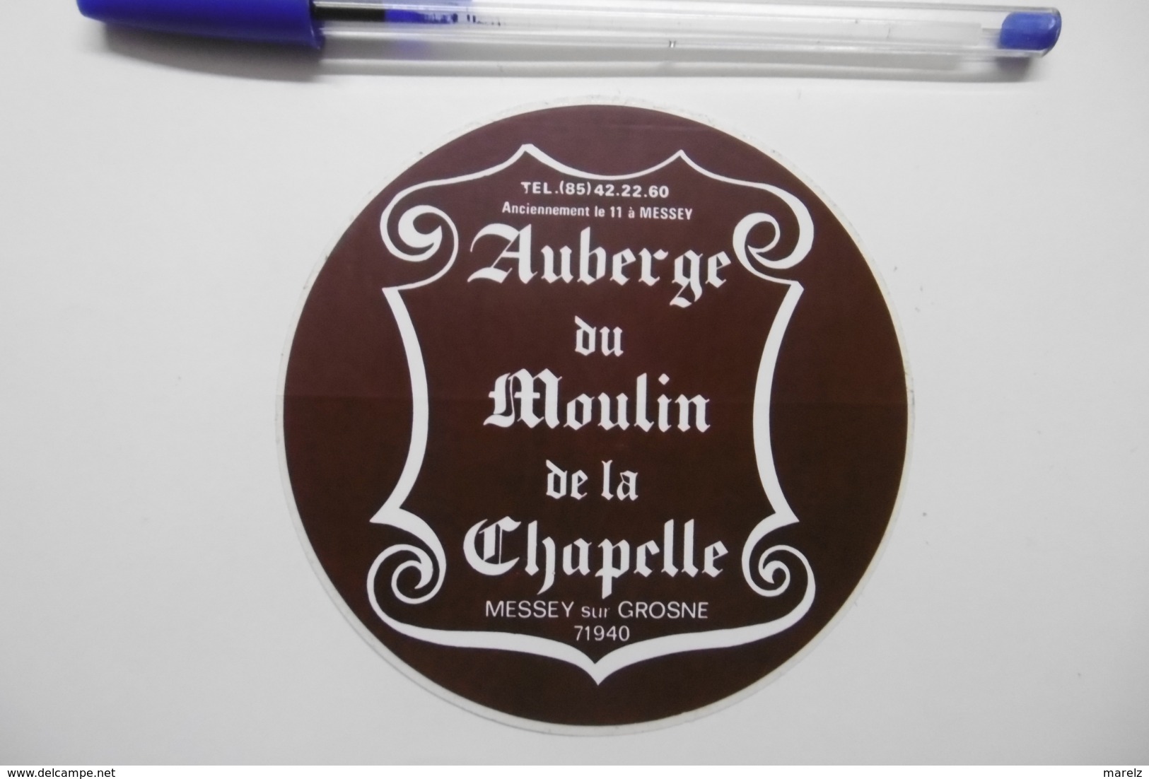 Autocollant Stickers - Restaurant Auberge Du Moulin De La Chapelle à MESSEY SUR GROSNE 71 SAÔNE-et-LOIRE - Autocollants