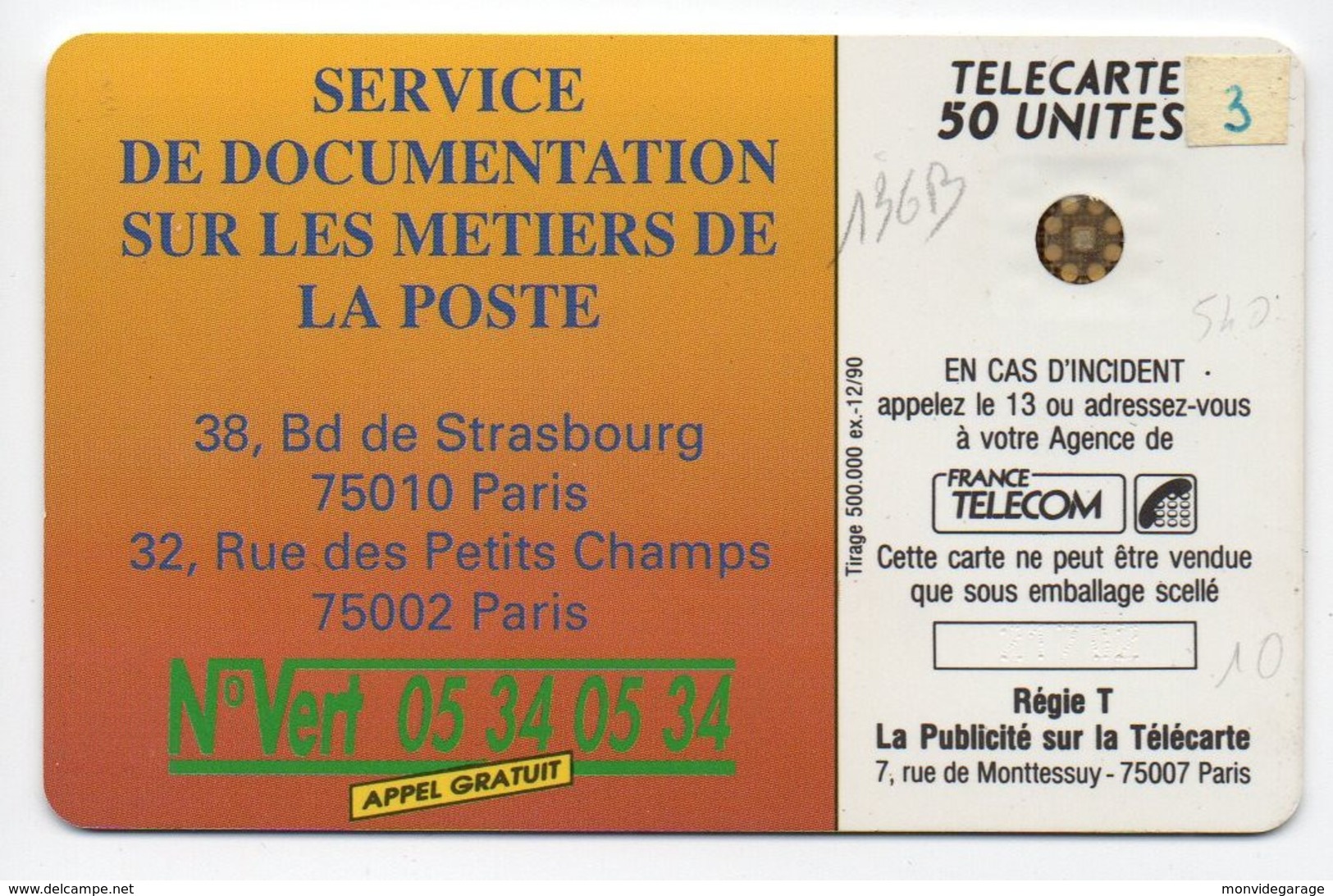 F136B 540 - La Poste - Ile De France - 1990