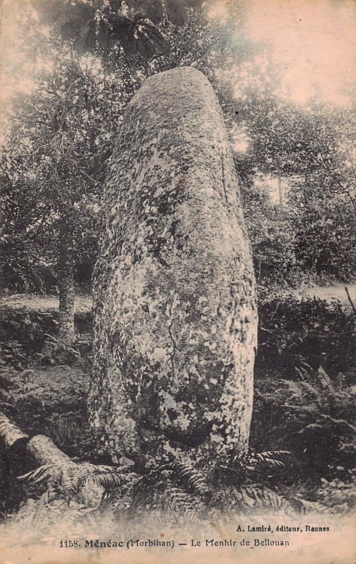 MENEAC -  Le Menhir De BELLOUAN - Other & Unclassified