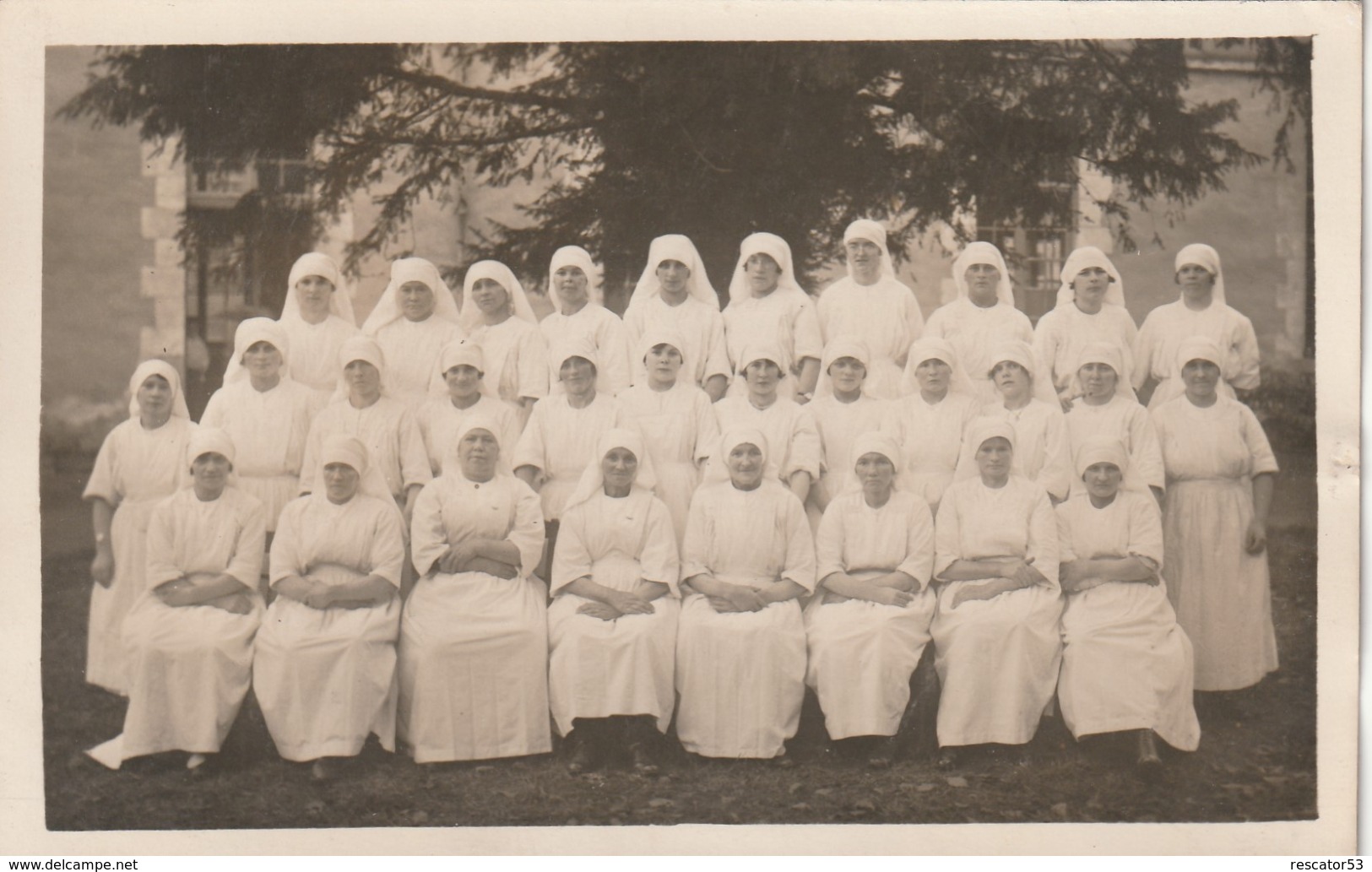 Rare Carte Photo Groupe D'infirmières - Métiers