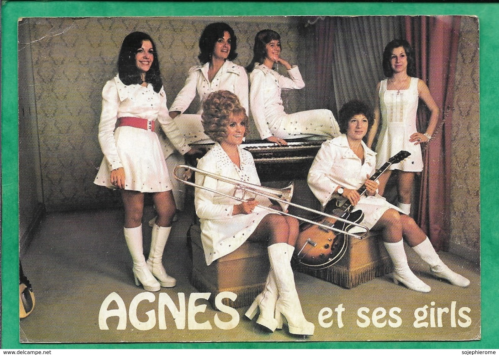 (59) Agnès Et Ses Girls (Guy Desmytter Le Château à Cassel) 2scans (Armentières ?) Trombone Orgue Guitare Dédicace - Cassel