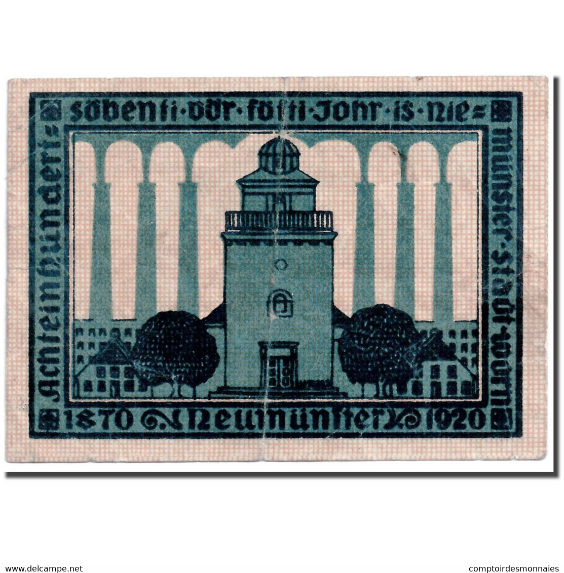 Billet, Allemagne, Neumühlen, 50 Pfennig, Batiment, 1920, 1920-04-23, SPL - Andere & Zonder Classificatie