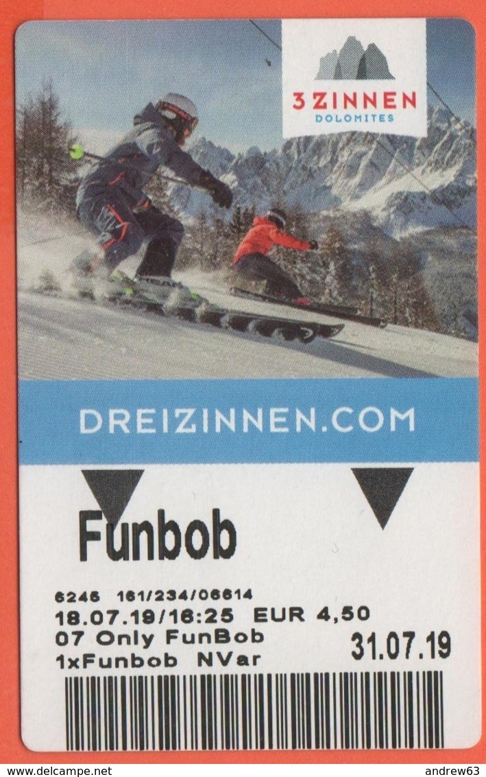 ITALIA - ITALY - ITALIE - 2019 - San Candido - 3 Zinnen Dolomites - Funbob - Corsa Adulto - Used - Altri & Non Classificati