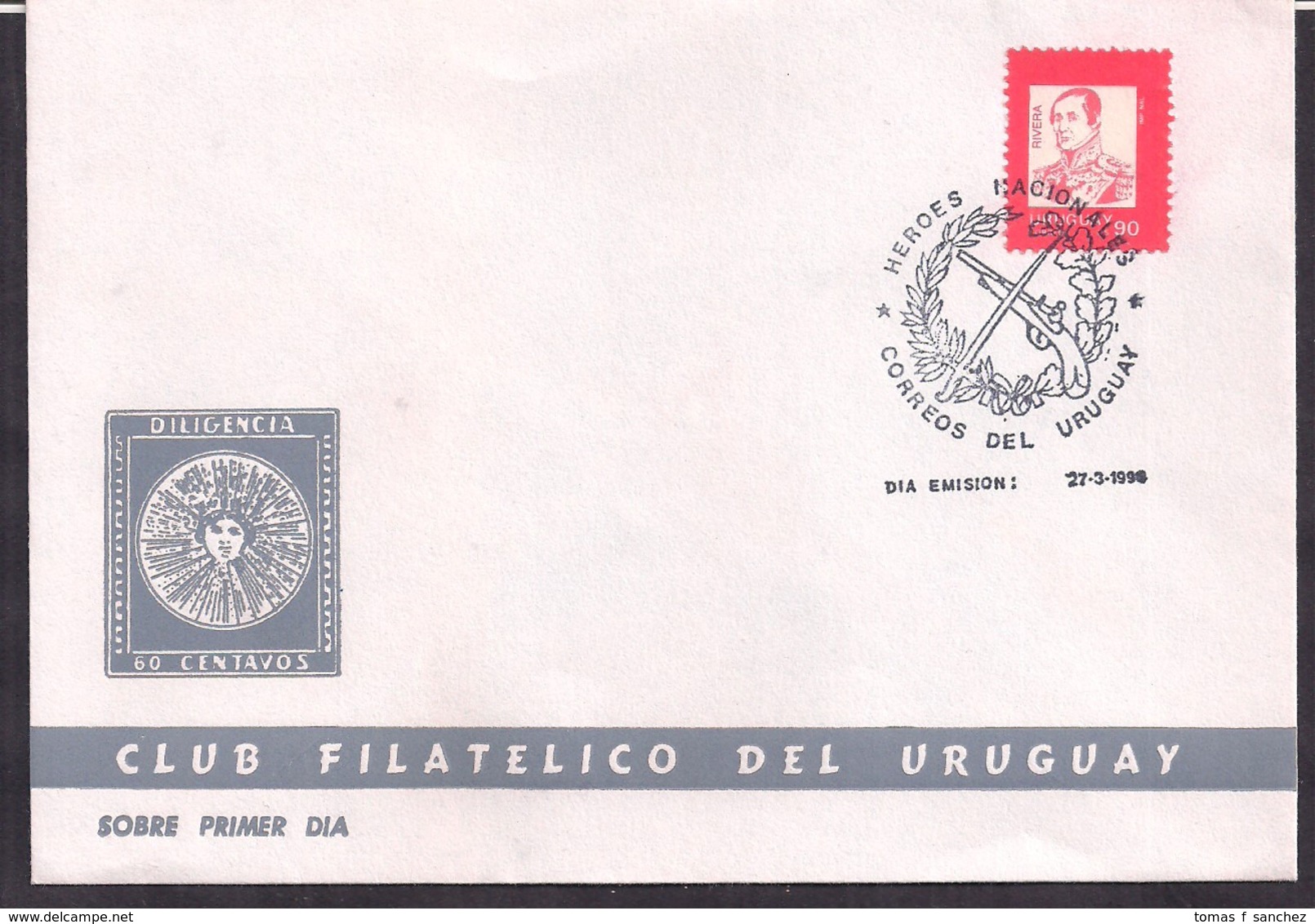 Uruguay - 1987 - FDC - Cachets Spéciaux - Héros Nationaux - Rivera - Uruguay