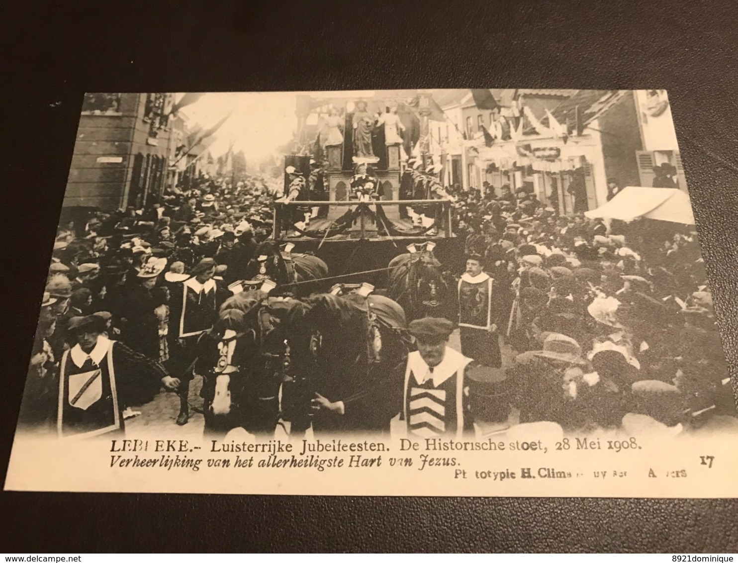 Lebbeke - Luisterrijke Jubelfeesten Stoet 28 Mei 1908 - Photo Climan-Ruyssers - Verheerlijking Hart Van Jezus - Lebbeke