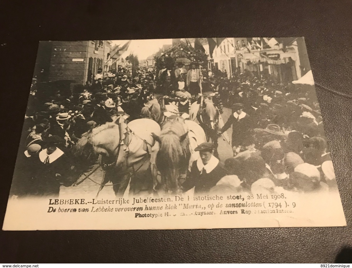 Lebbeke - Luisterrijke Jubelfeesten Stoet 28 Mei 1908 - Photo Climan-Ruyssers - Boeren Sansculotten - Lebbeke