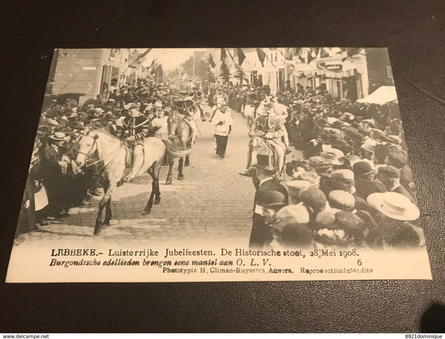 Lebbeke - Luisterrijke Jubelfeesten Stoet 28 Mei 1908 - Photo Climan-Ruyssers - Burgondische Edellieden - Lebbeke