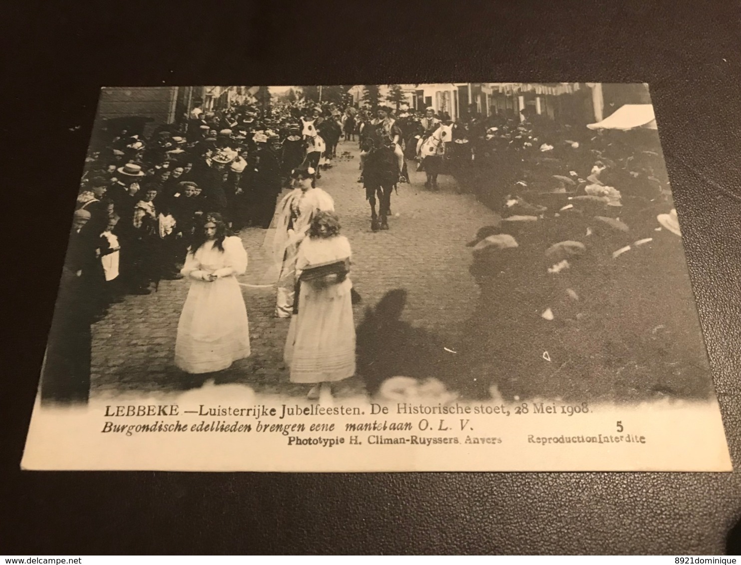 Lebbeke - Luisterrijke Jubelfeesten Stoet 28 Mei 1908 - Photo Climan-Ruyssers - Burgondische Edellieden - Lebbeke