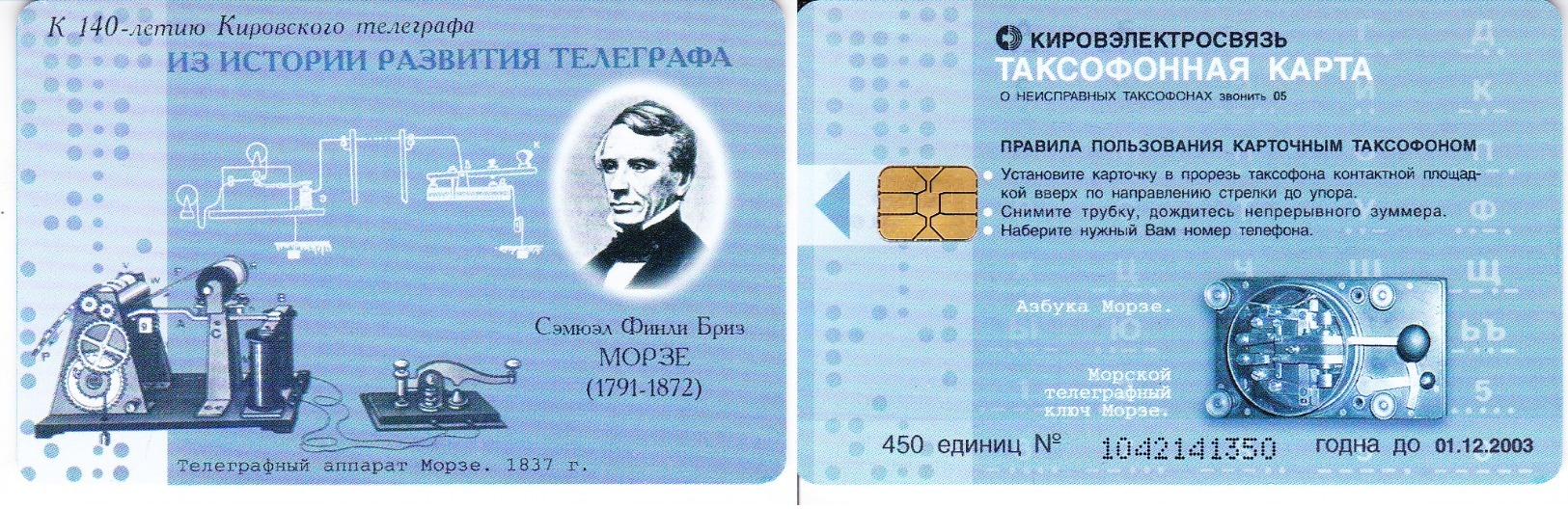 Phonecard   Russia. Kirov 450 Units 01.12.2003 - Rusland