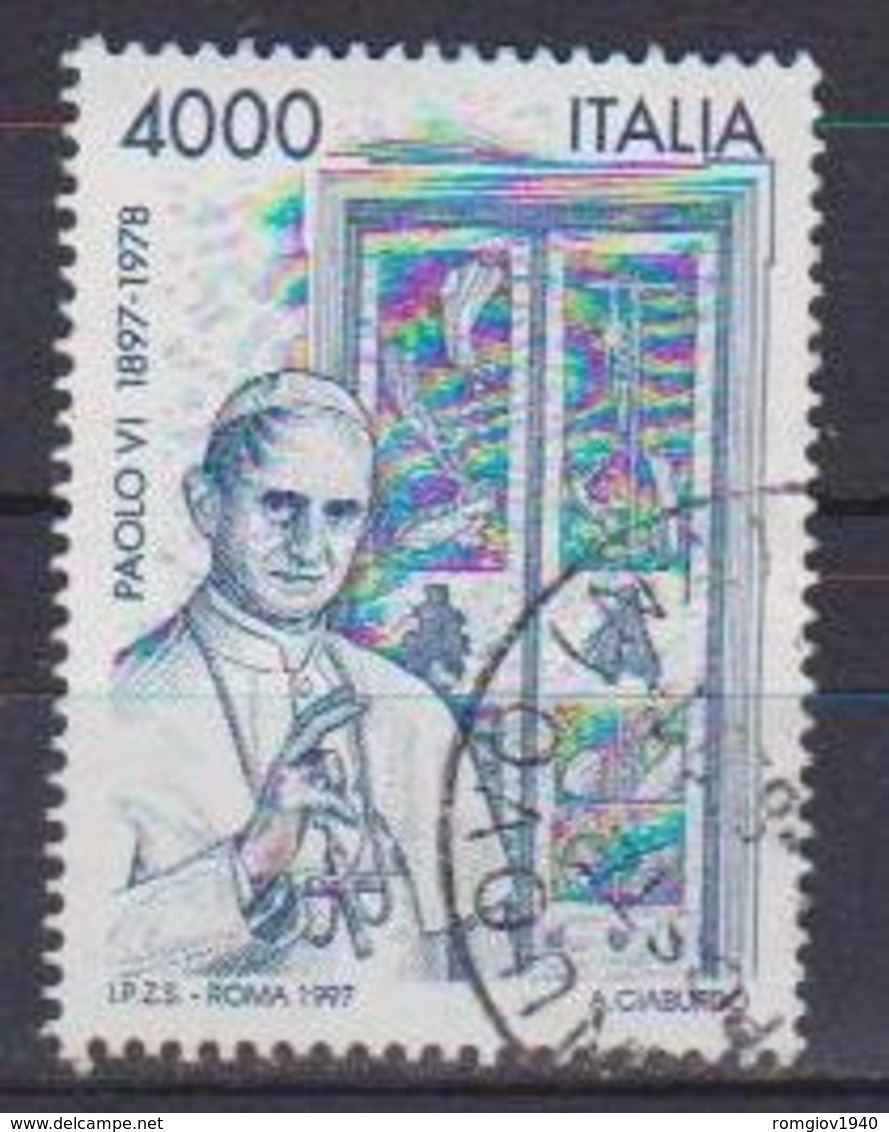 ITALia 1997 CENTENARIO DELLA NASCITA DI PAPA PAOLO VI SASS- 2316 USATO VF - 1991-00: Usati