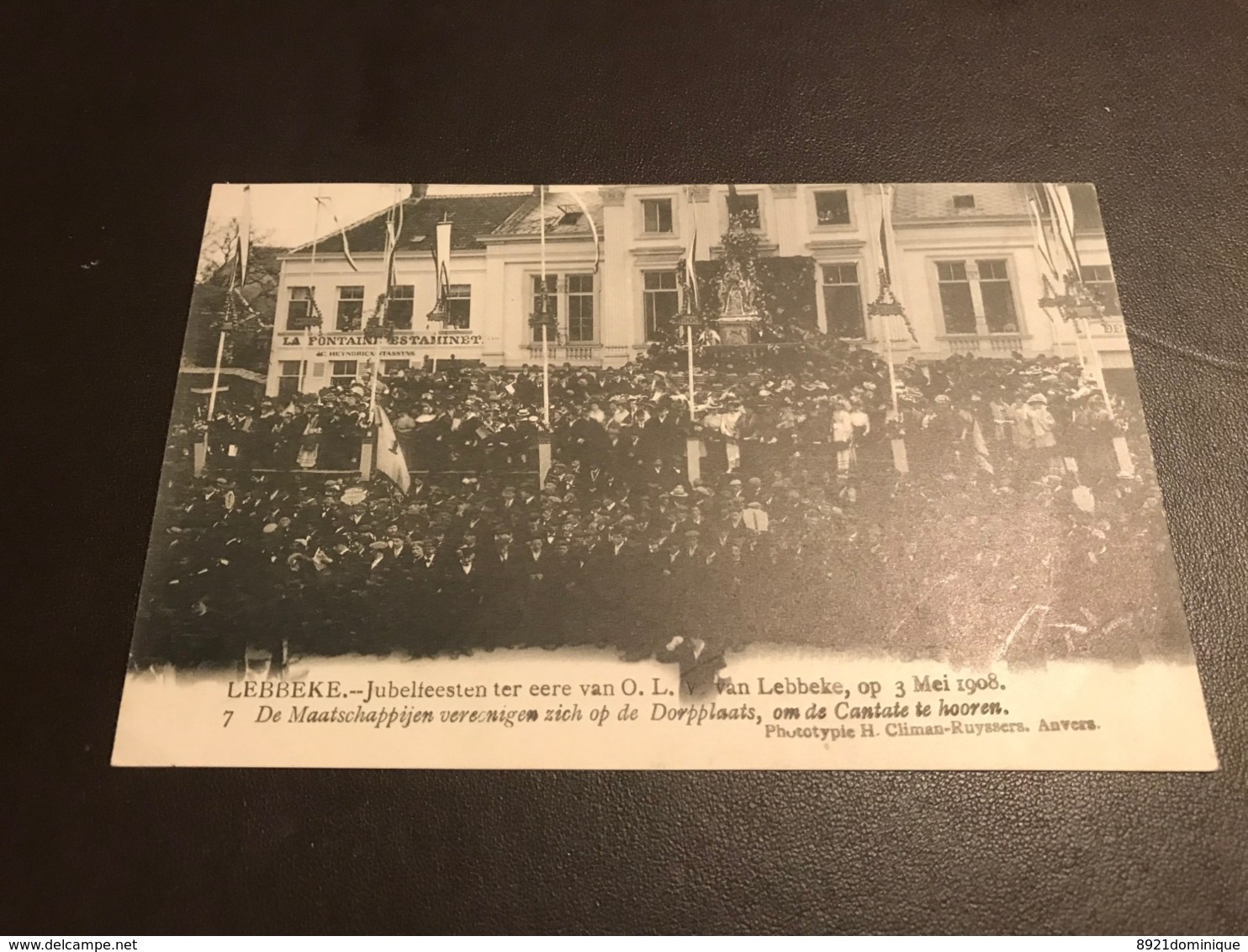 Lebbeke - Luisterrijke Jubelfeesten Stoet 28 Mei 1908 - Climan-Ruyssers - Maatschappijen Vereenigingen Cantate - Lebbeke