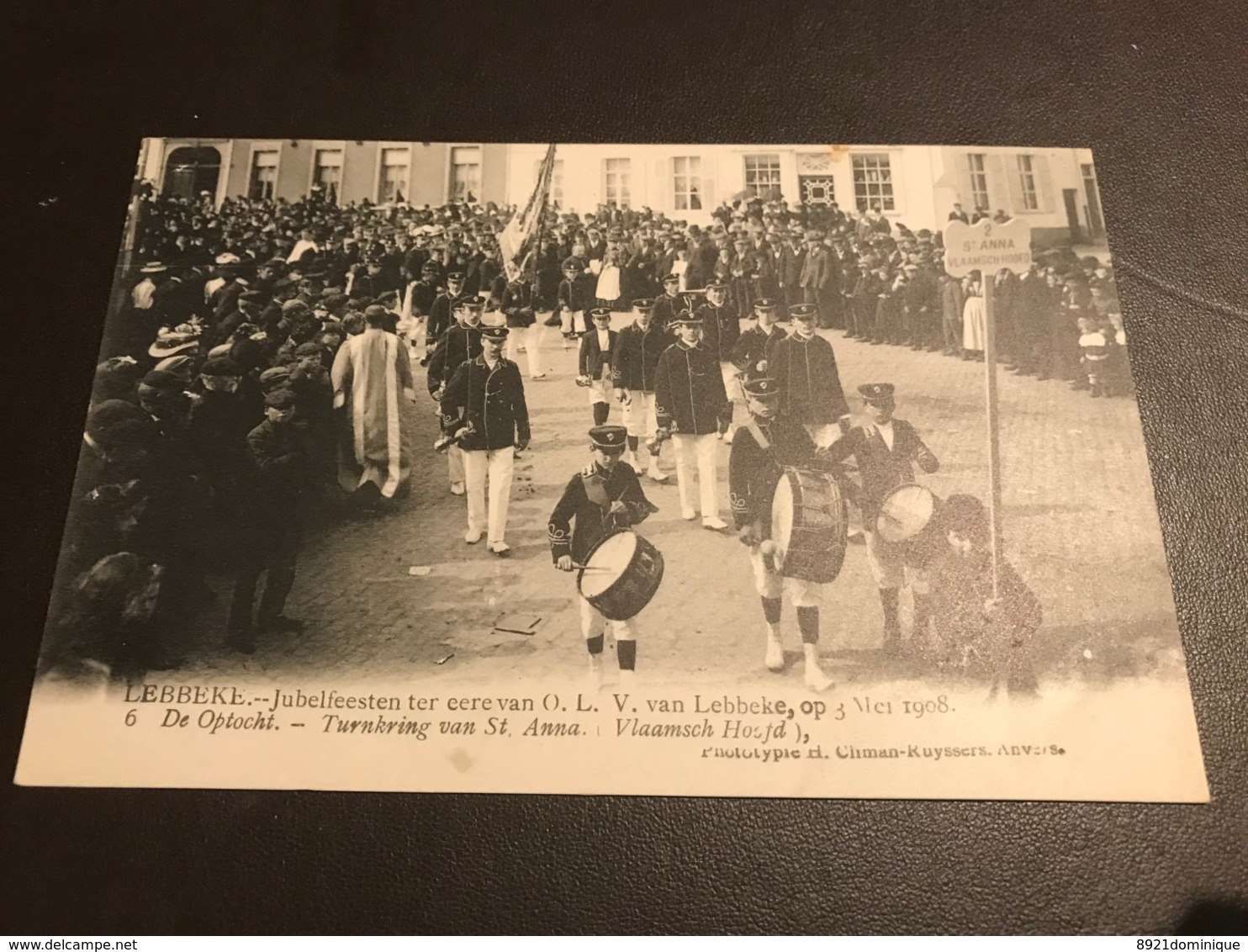 Lebbeke - Luisterrijke Jubelfeesten Stoet 28 Mei 1908 - Climan-Ruyssers - Optocht Turnkring Fanfare - Lebbeke