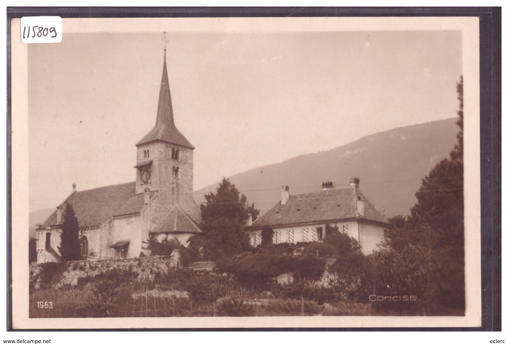 DISTRICT DE GRANDSON - CONCISE - L'EGLISE - TB - Concise