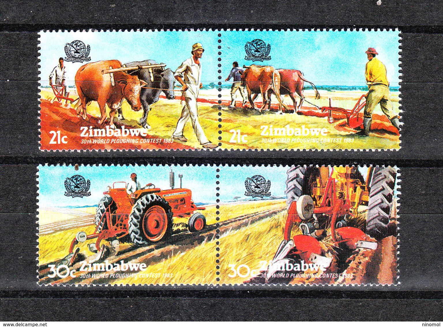 Zimbabwe - 1983. Agricoltura : Metodi Antichi E  Moderni. Agriculture: Ancient Methods And Modern. Complete MNH Series - Agricoltura