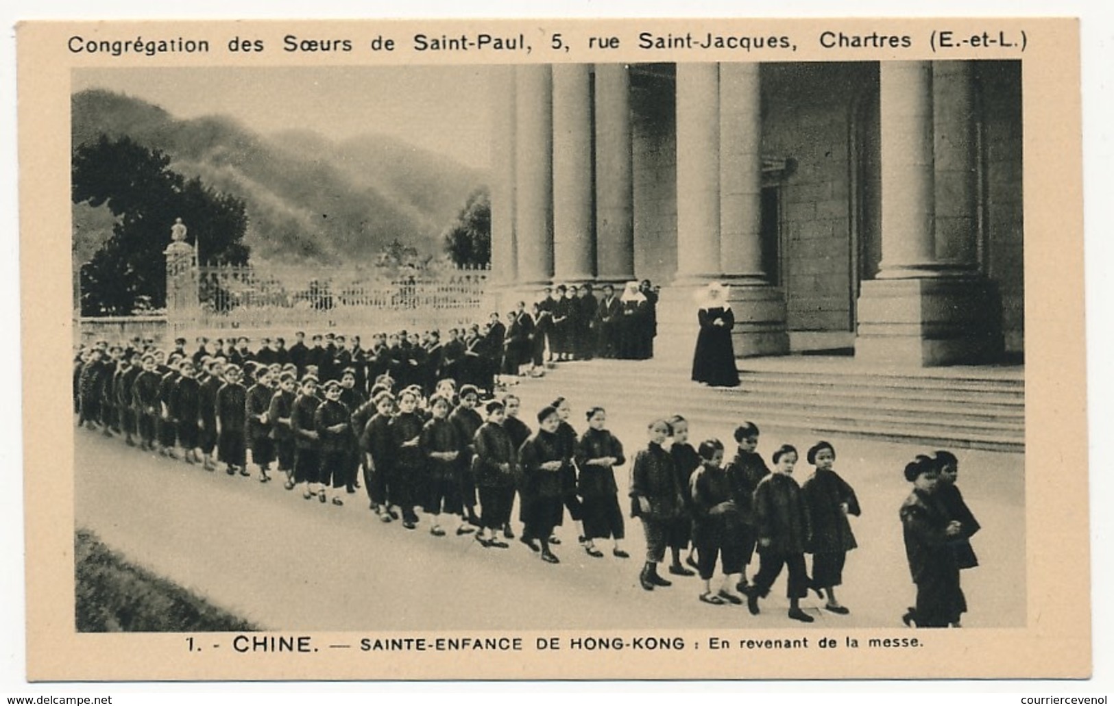 CPSM - CHINE - Sainte Enfance De Hong-Kong : En Revenant De La Messe - Congrégation Des Soeurs De Saint-Paul / Chartres - China (Hongkong)