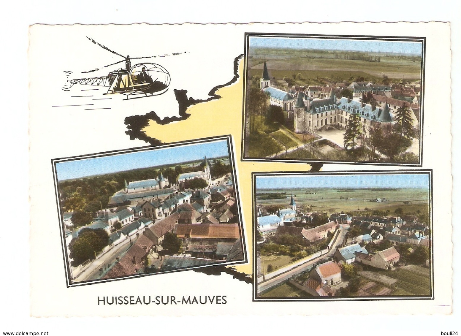 HUISSEAU SUR MAUVES DANS LE LOIRET CARTE MULTIVUES     CPA  CIRCULEE - Autres & Non Classés