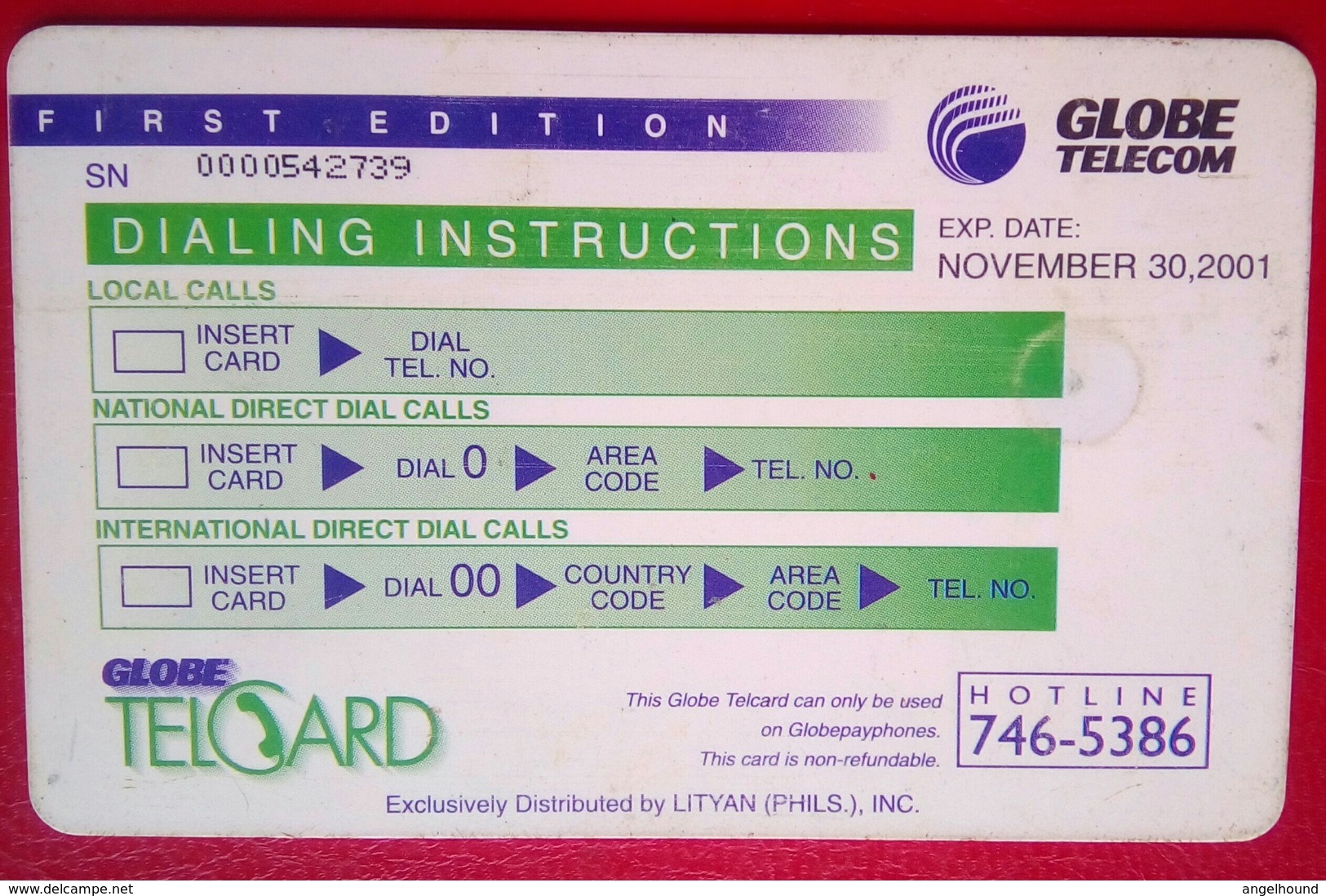 Globe Telecom 100 Pesos Chip Card, 1st Issue - Filipinas