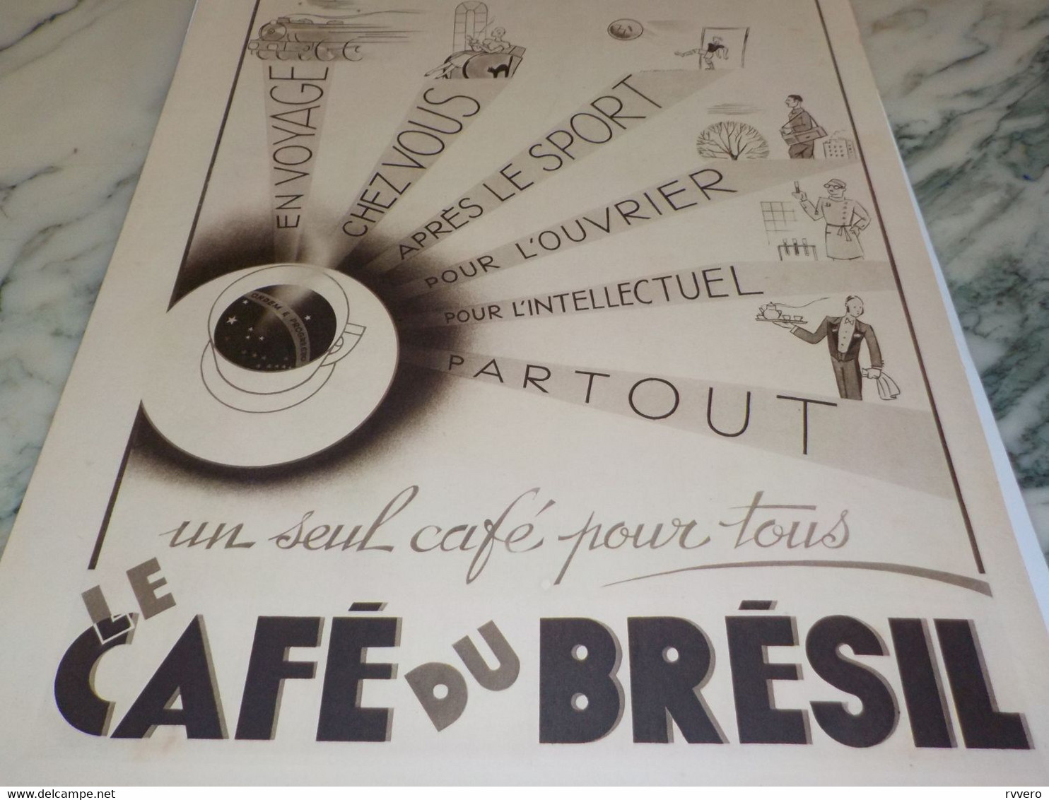 ANCIENNE PUBLICITE POUR TOUS  LE CAFE DU BRESIL  1937 - Other & Unclassified