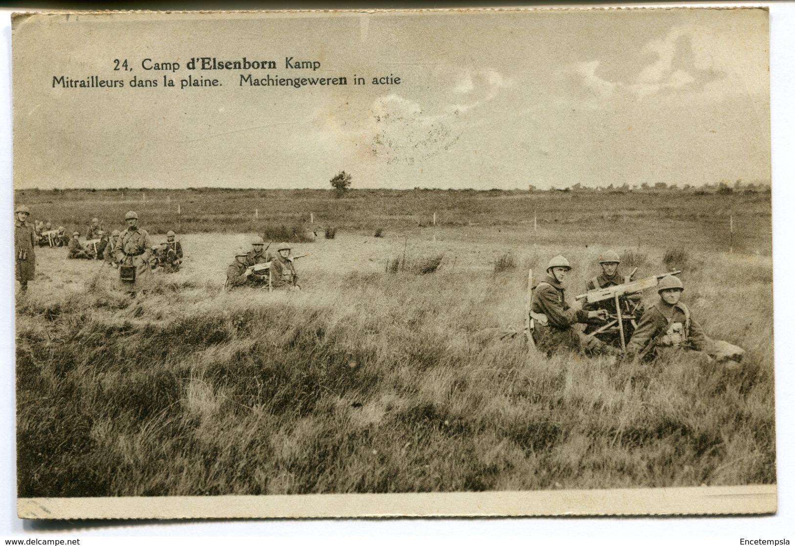 CPA - Carte Postale - Belgique - Camps D'Elsenborn - Mitrailleurs Dans La Plaine - 1932 (D10233) - Elsenborn (camp)