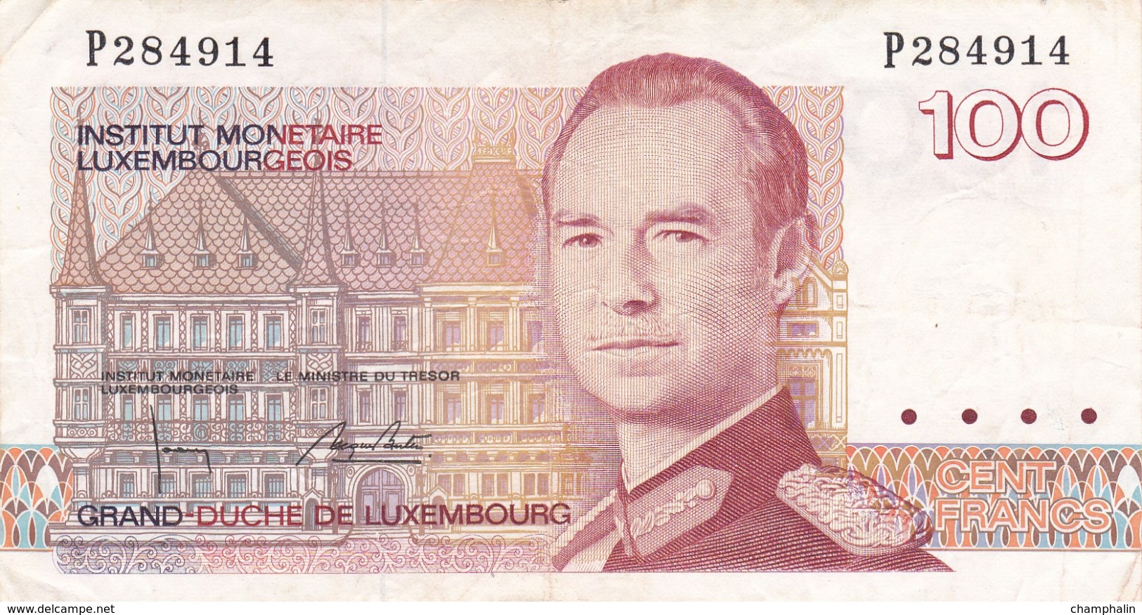 Luxembourg - Billet De 100 Francs - Grand-Duc Jean - 1993 - Luxemburg