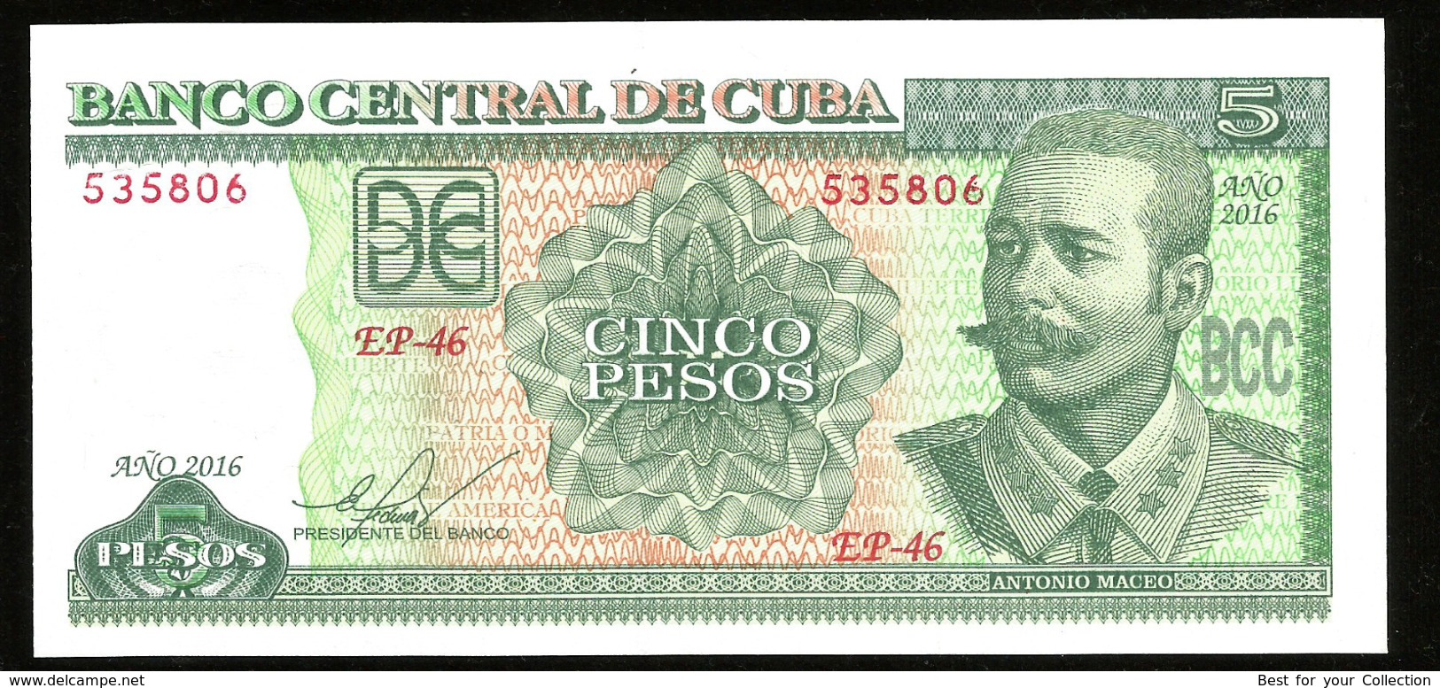 * Cuba 5 Pesos 2016 ! UNC ! - Cuba