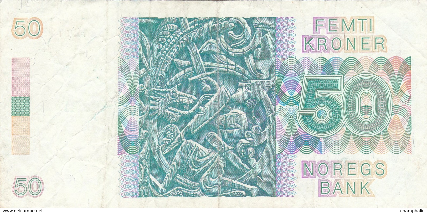 Norvège - Billet De 50 Kroner - A.O. Vinge - 1990 - P42c - Norvège