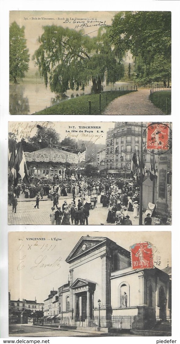 94 - Lot De 3 Cartes Postales De VINCENNES ( Val-de-Marne ) - Voir Le Scan - Vincennes