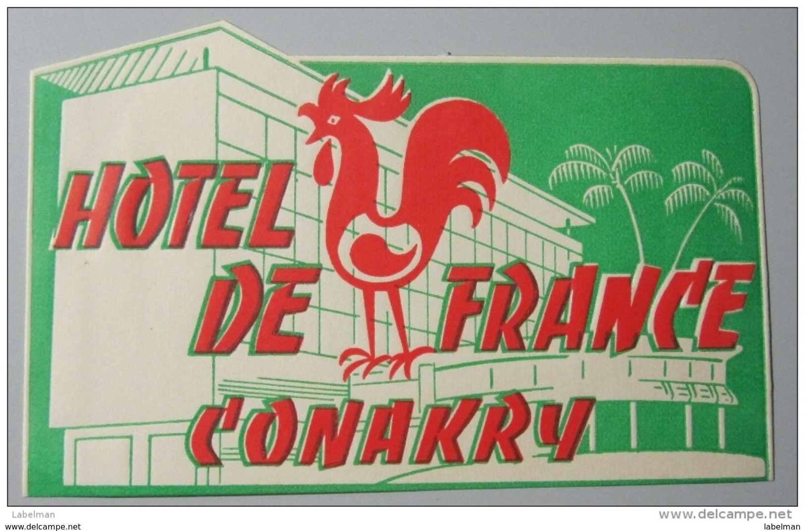 HOTEL AUBERGE MOTEL ONAKRY PARIS FRANCE DECAL STICKER VINTAGE LUGGAGE LABEL ETIQUETTE AUFKLEBER - Etiketten Van Hotels