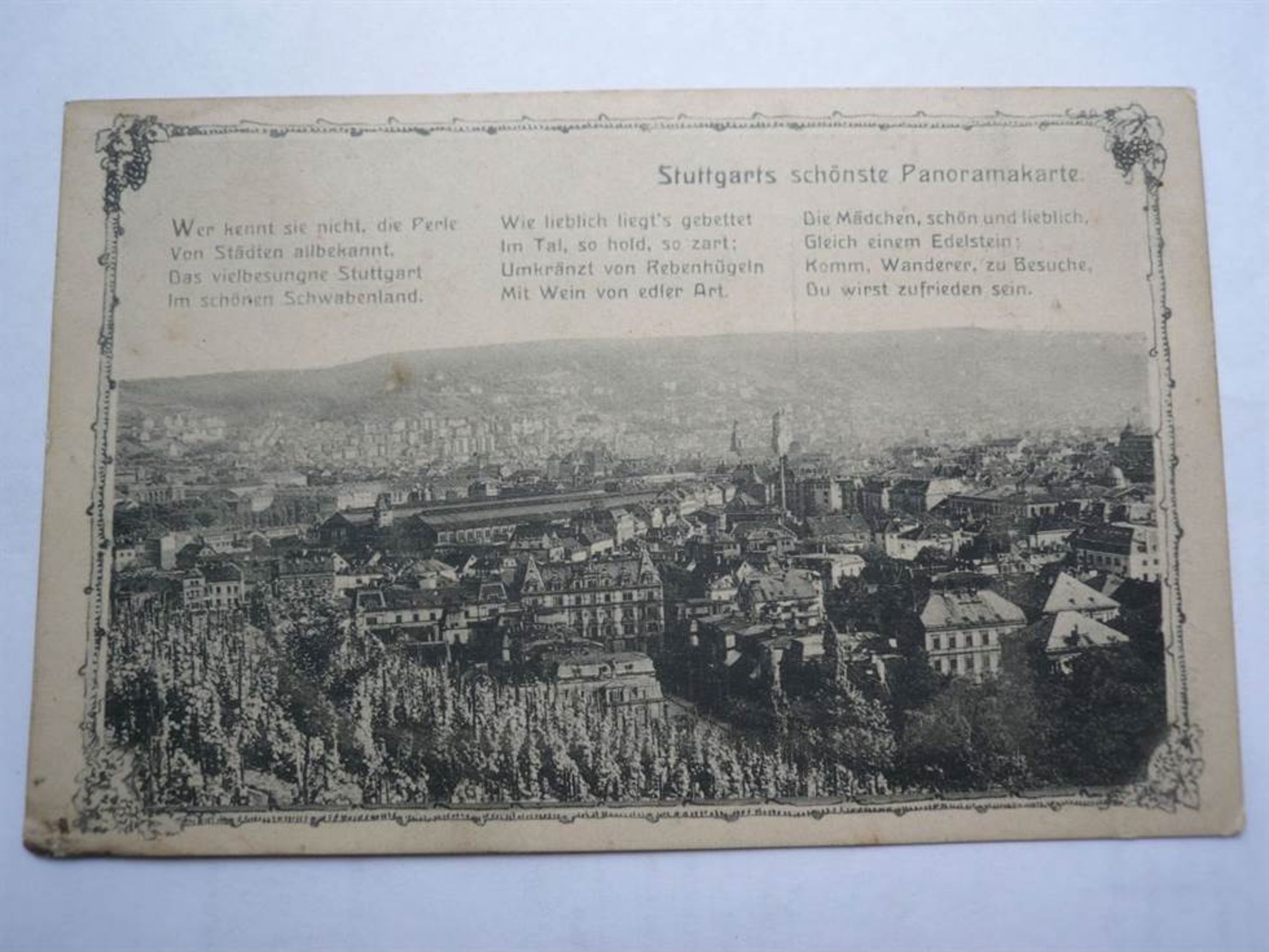 Vues Vieille Europe Allemagne Panorama 1908 Stuttgart - Stuttgart