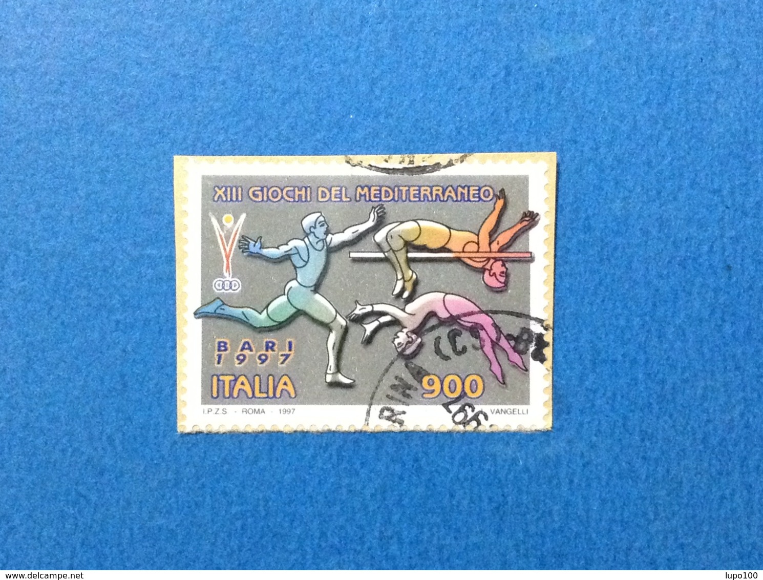 1997 ITALIA FRANCOBOLLO USATO STAMP USED XIII GIOCHI DEL MEDITERRANEO - 1991-00: Usati