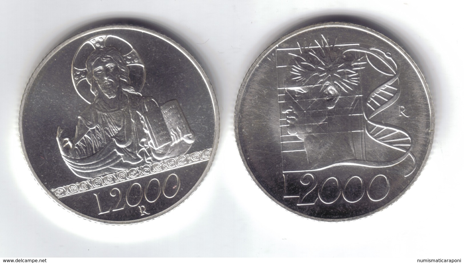 2000 LIRE L'UEOMO E LA FEDE 1998 2 MONETE  TOP PRICE B.093 - 2 000 Lire