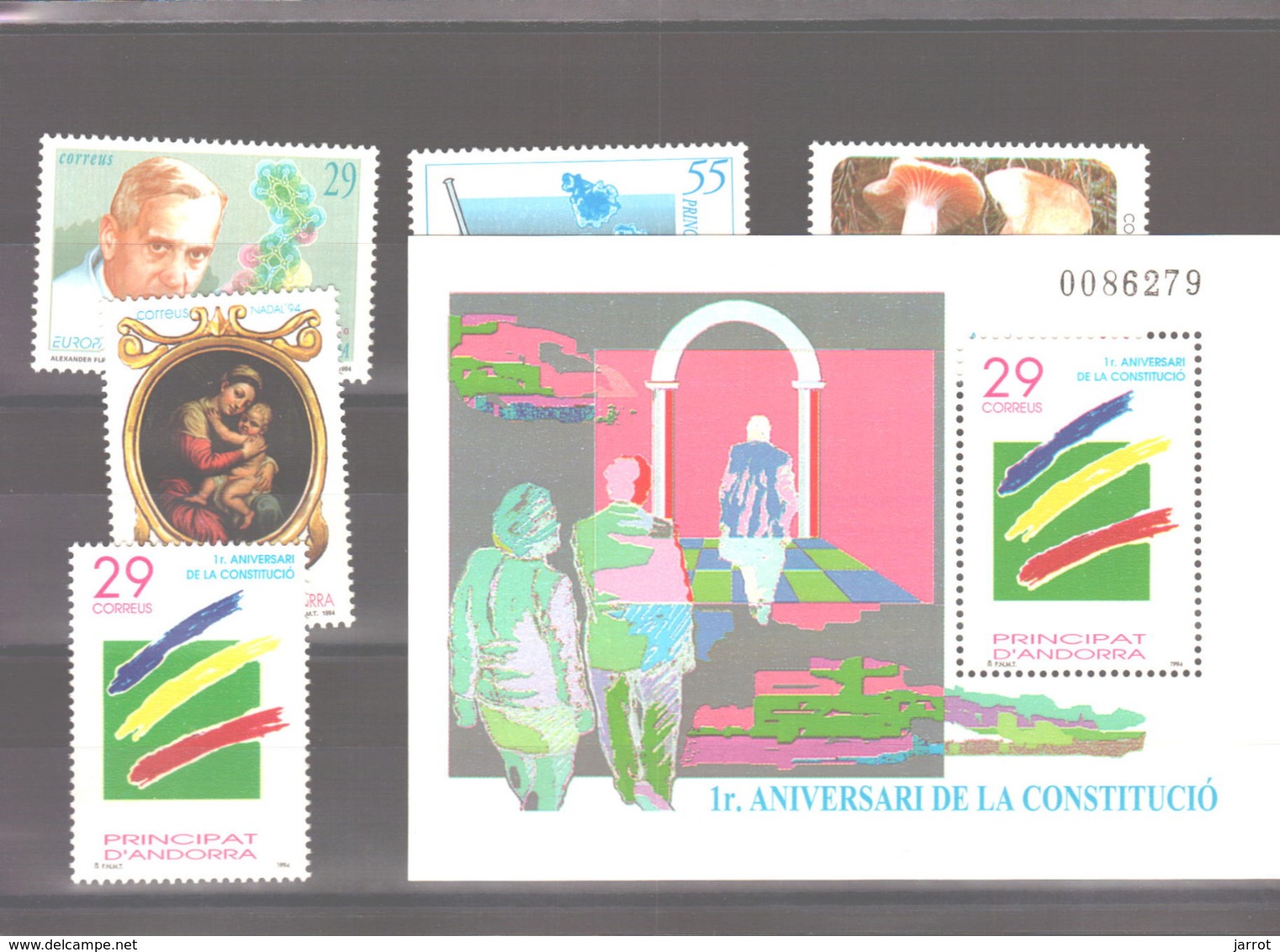 Année 1994 ** MNH N° 226 à 230 + BF N° 3 - Ungebraucht