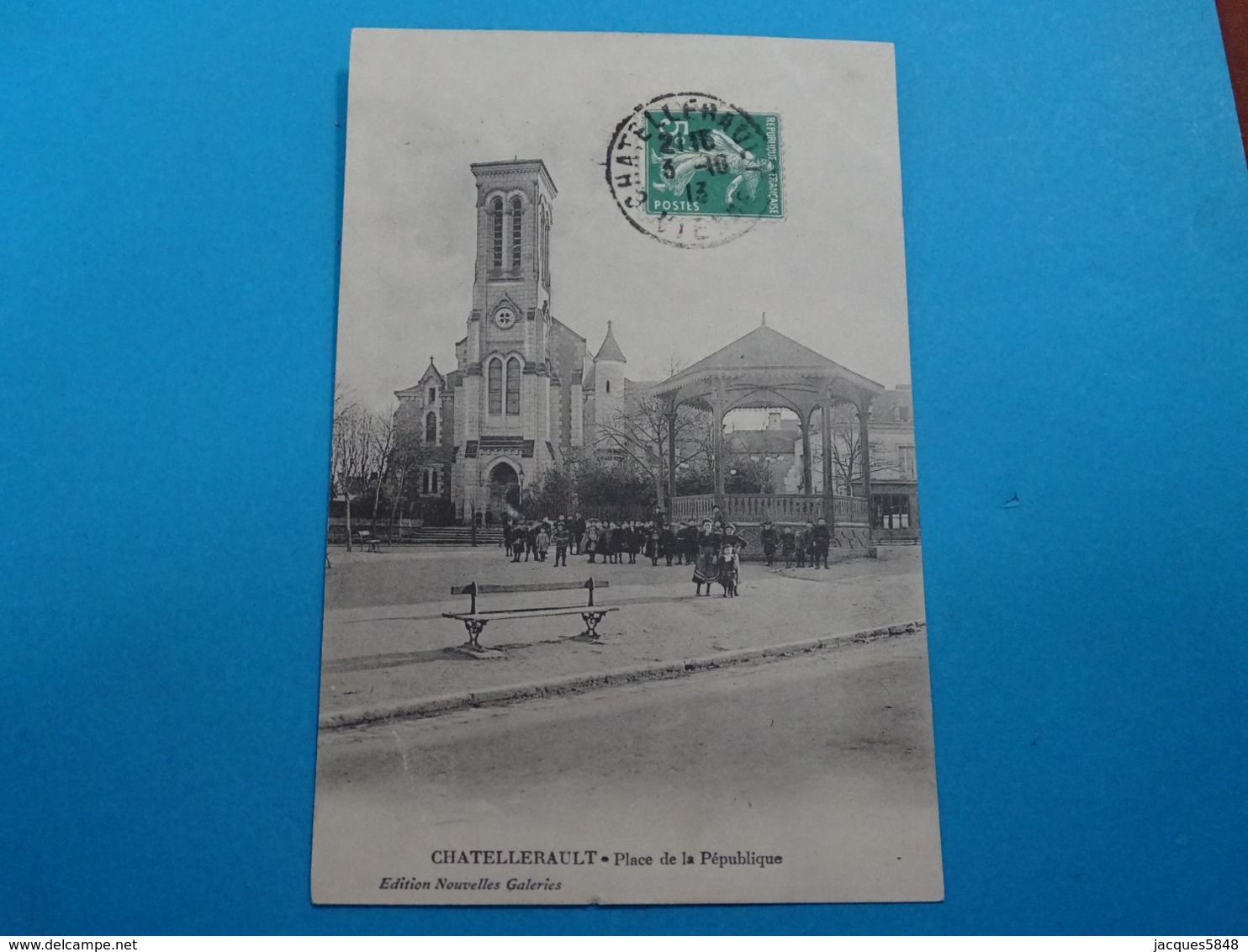 86 )  Chatellerault - Place De La République - Année 1913  - EDIT - Nouvelles Galeries - Chatellerault