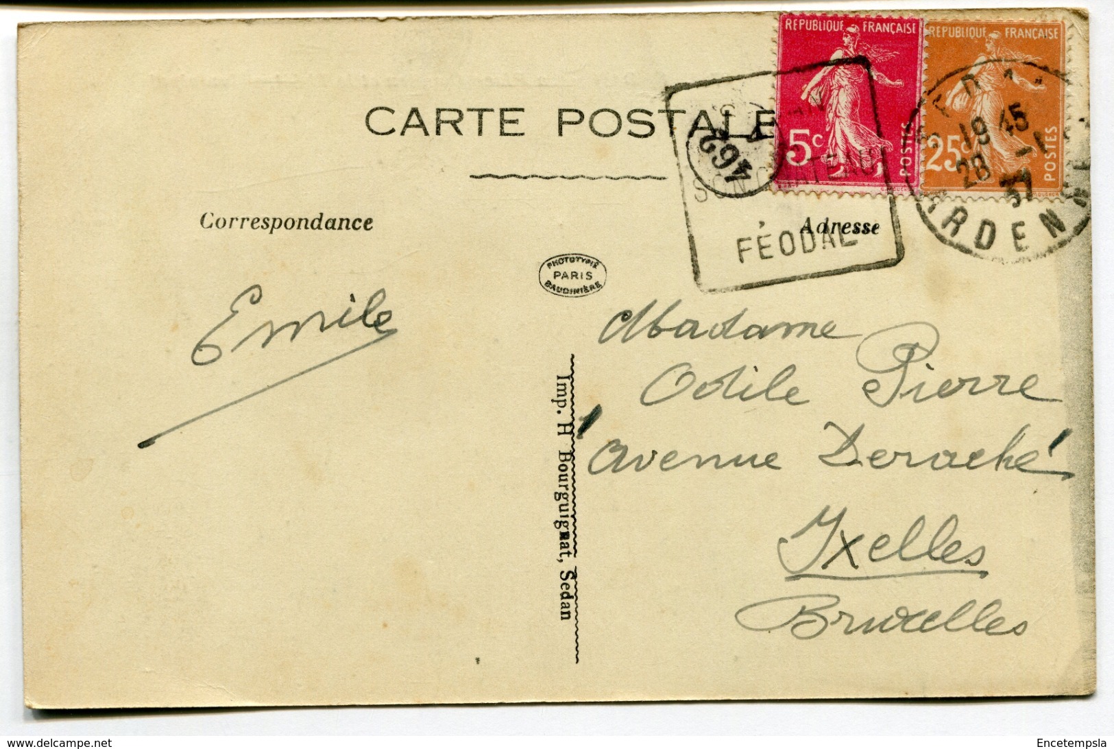 CPA - Carte Postale - France - Sedan - La Place Goulden Et Le Théâtre Municipal - 1937 (D10245) - Sedan