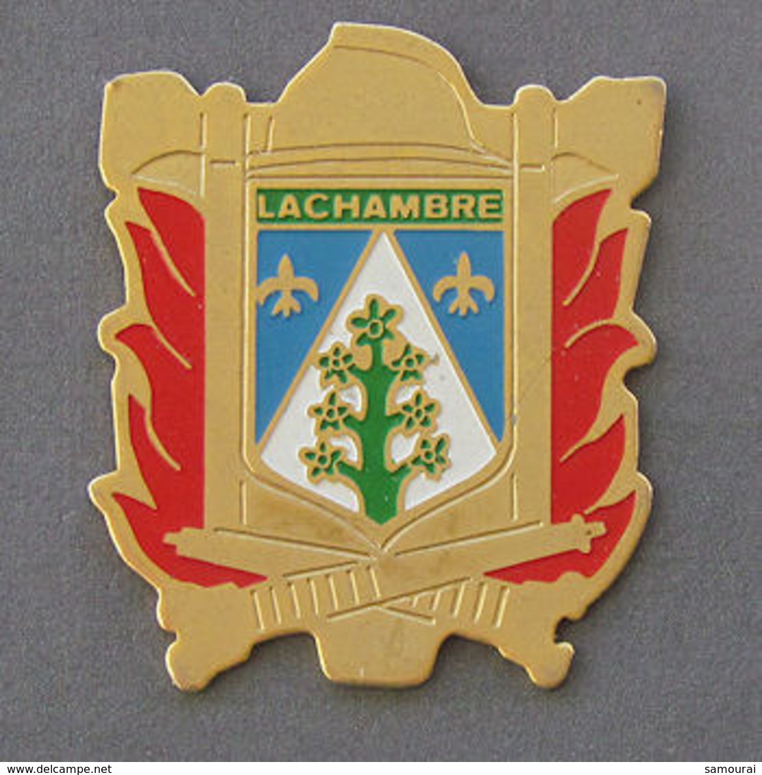 1 Pin's Sapeurs Pompiers De LACHAMBRE (MOSELLE - 57) - Brandweerman