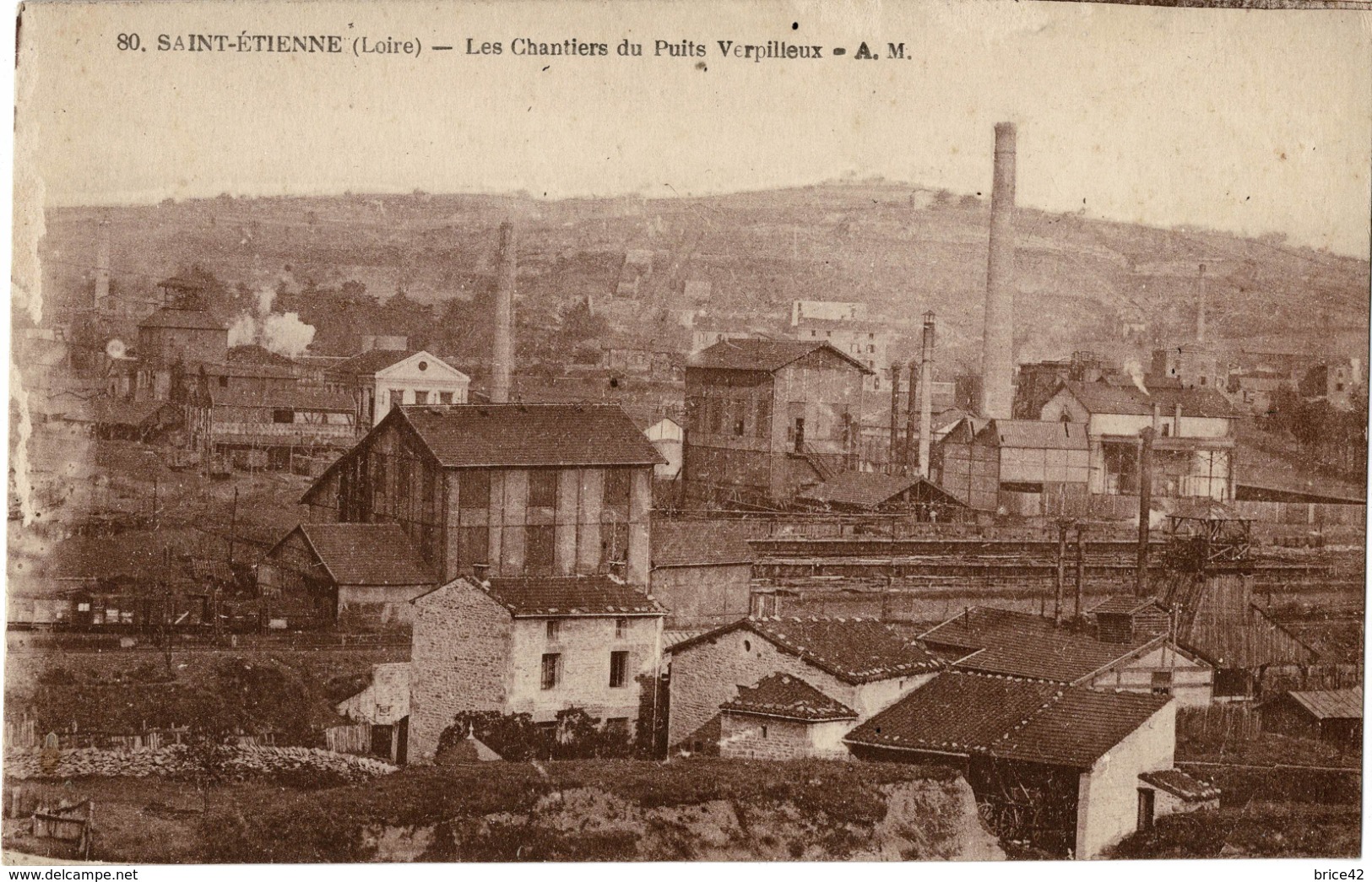 Mines, Mine : Saint-Etienne - (42) Loire - Compagnie Des Houillères De Saint-Etienne - Les Chantier Du Puits Verpilleux - Saint Etienne