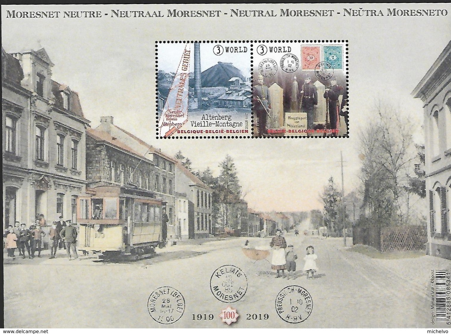 Belg. 2019 - COB N° BL 272 ** - Moresnet Neutre (timbres 4838 & 4839) - Neufs