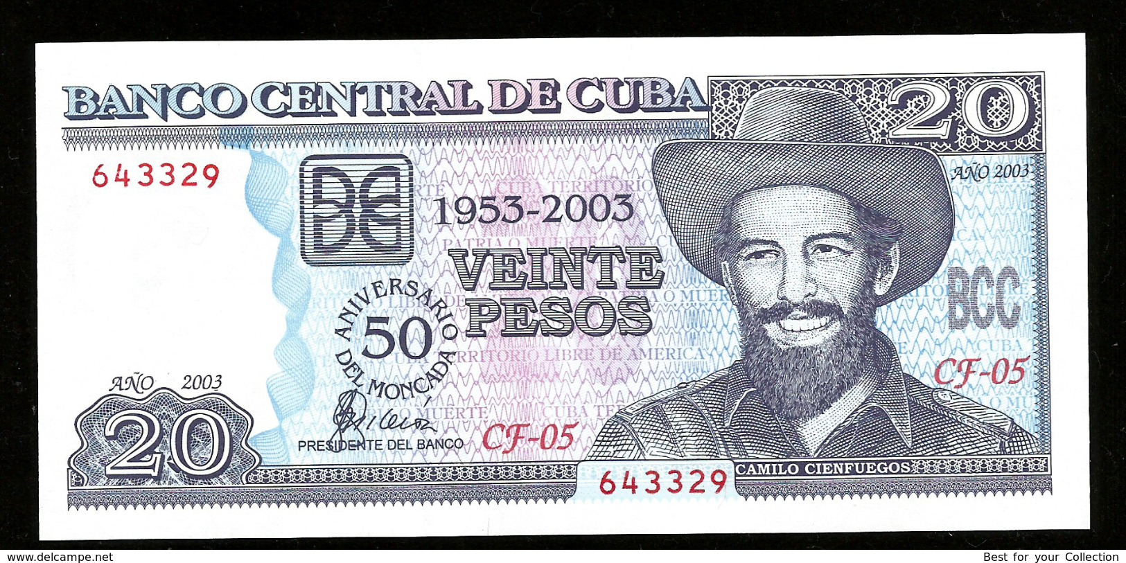 * Cuba 20 Pesos Commemorative 2003 ! UNC ! - Cuba