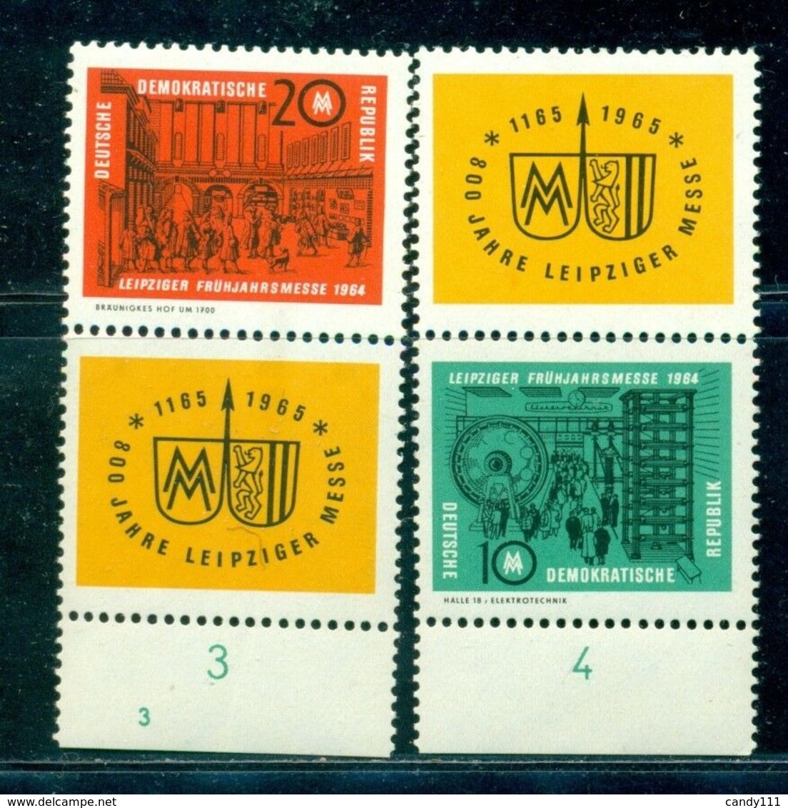 1964 Leipzig Trade Fair,Pavilion18 /Electrotechnics,DDR,1012,V€25/$35MNH /type.2 - Other & Unclassified