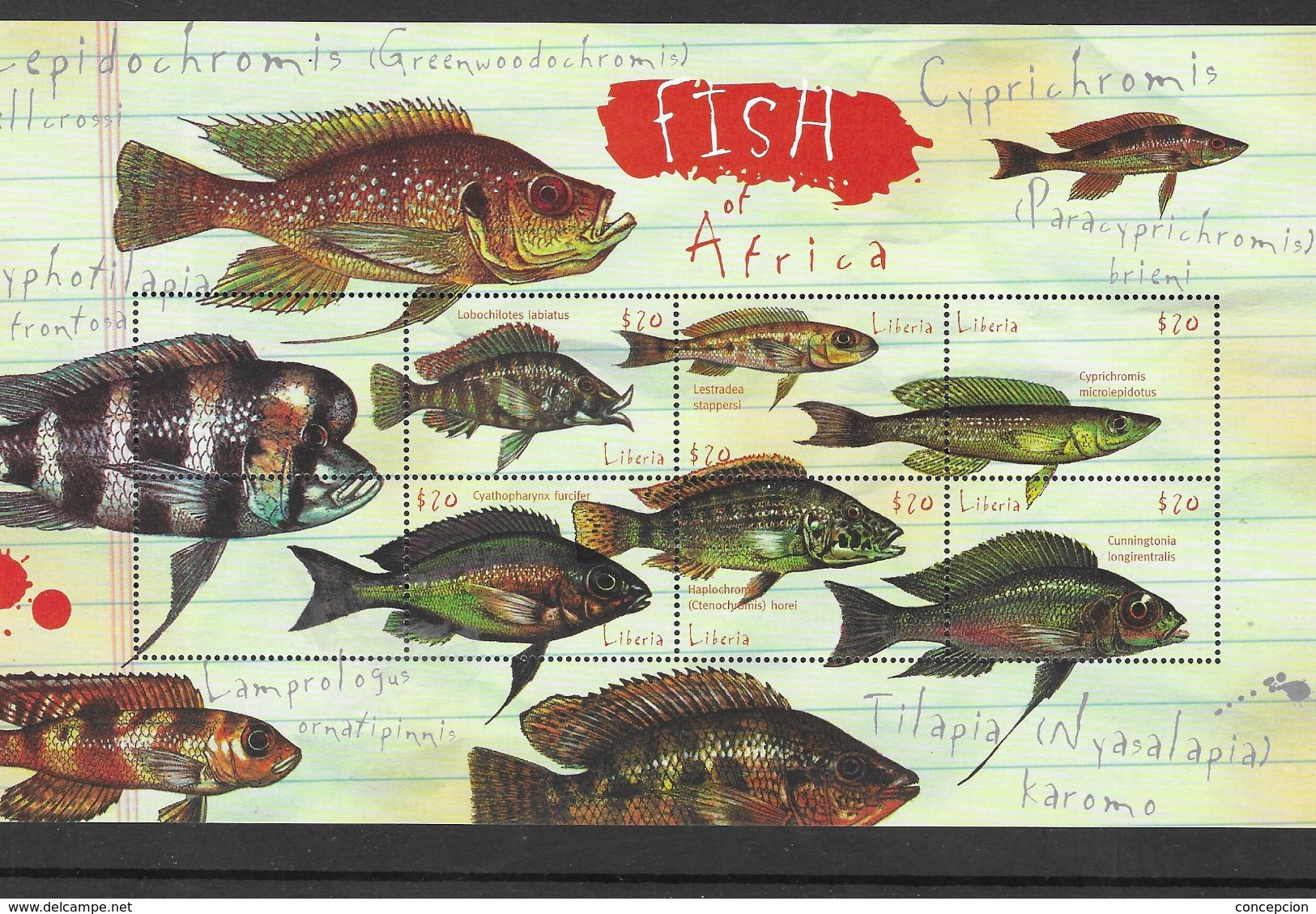 LIBERIA Nº 2629 AL 2634 - Fische