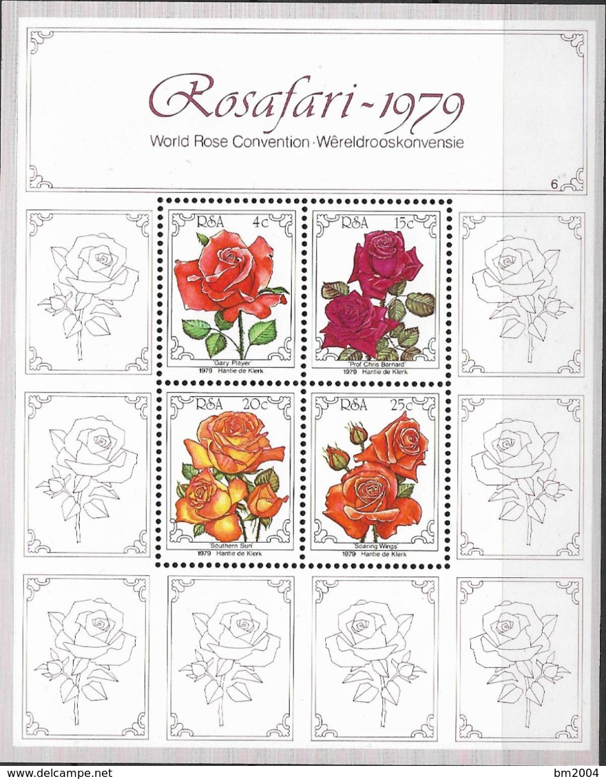 1979 Südafrika Mi. Bl.8**MNH 4. Welt-Rosen-Kongress. - Neufs