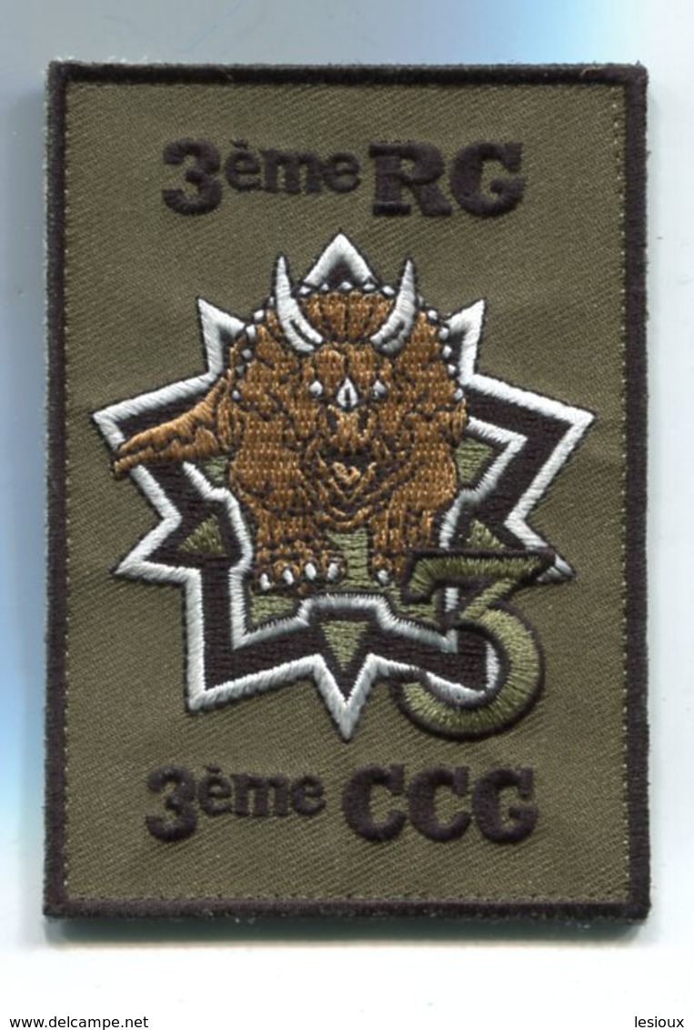 PA90 PATCH ECUSSON 3 REGIMENT GENIE 3CCG 70X100MM SUR VELCRO - Ecussons Tissu